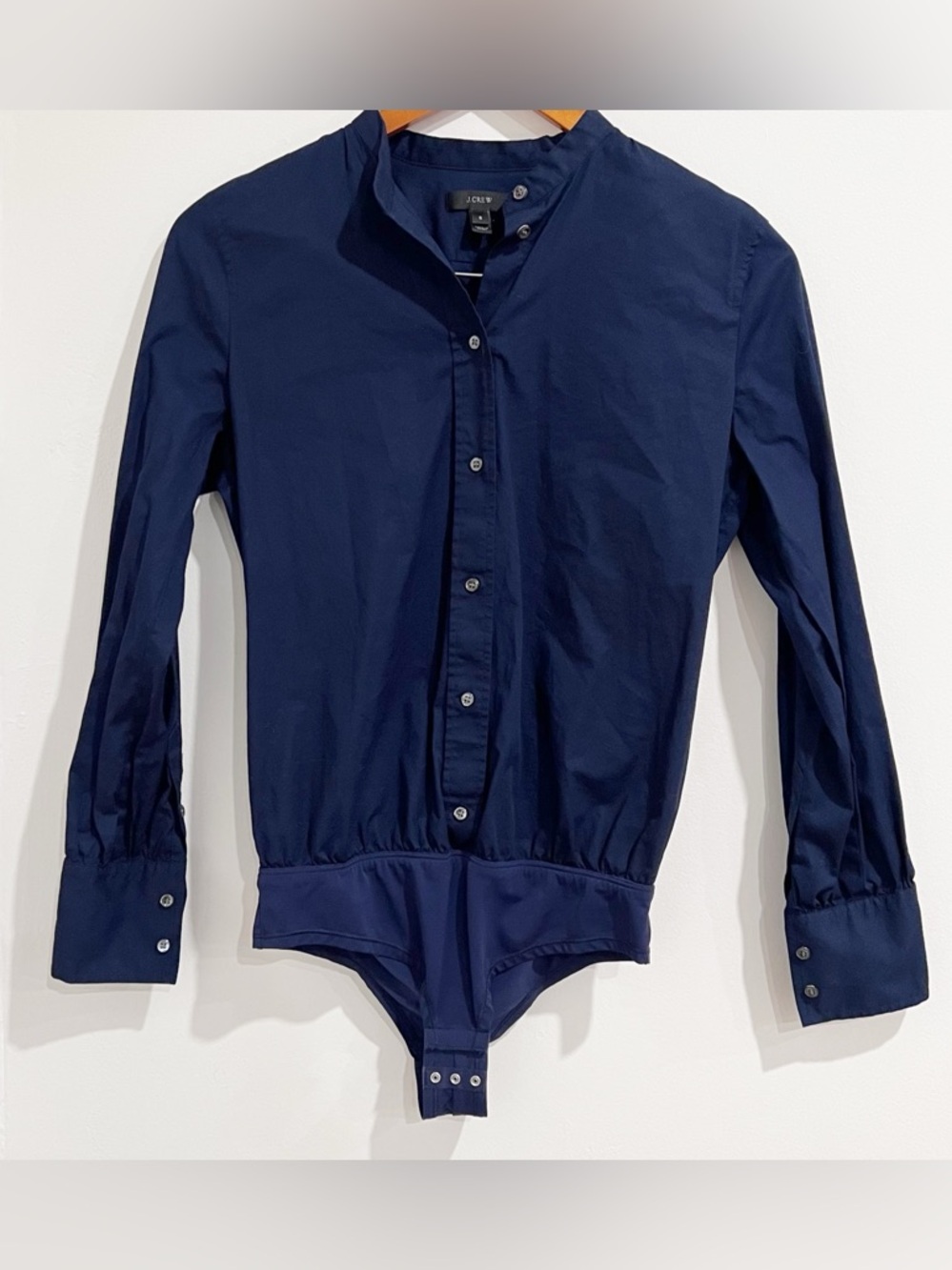 EUC J. Crew Tailored Perfect Stretch Bodysuit in Navy